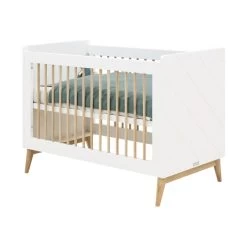 Bopita Paris Ledikant Wit / Eiken 60 X 120 Cm -Kinder Producten Winkel 11419351 bed 60x120 paris 3d t 8845