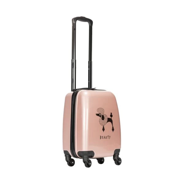 Babypark Poodl Kinderkoffer - Rose - 46 Cm 3 Babypark Poodl Kinderkoffer - Rose - 46 Cm - Afbeelding 3
