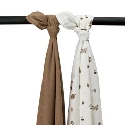 Meyco Forest Animals Swaddle - 2 Stuks - Toffee