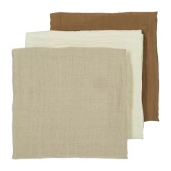 Meyco Luiers Uni - 3 Stuks - Offwhite / Sand / Toffee