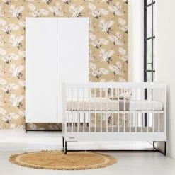 Kidsmill Modular 2 Babybed Mat Wit - Zwart - 70 X 140 Cm -Kinder Producten Winkel Modular wit bed kast a366