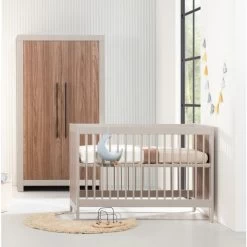 Europe Baby Vittoria III Babybed - Cashmere / Walnut - 70 X 140 Cm -Kinder Producten Winkel Vittoria cashmere SFEER lichter 3 b0c0