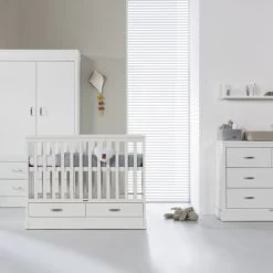 Kidsmill Newport Babykamer Wit | Bed 60 X 120 Cm + Commode