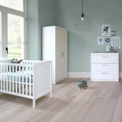 Europe Baby Ralph Babykamer Wit | Bed 60 X 120 Cm + Commode