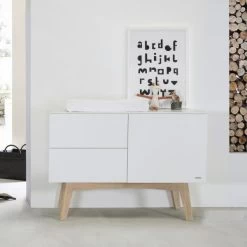 Kidsmill Sixties Commode Wit Mat / Naturel -Kinder Producten Winkel babykamer sixties blank sfeer 2 8 2ecb