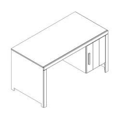 Vipack Erik Bureau Wit -Kinder Producten Winkel bureau wit tekening 6d2a