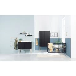 Europe Baby Evy Babykamer Zwart | Commode + Kast -Kinder Producten Winkel europe baby evy babykamer zwart commode kast 1 1c11