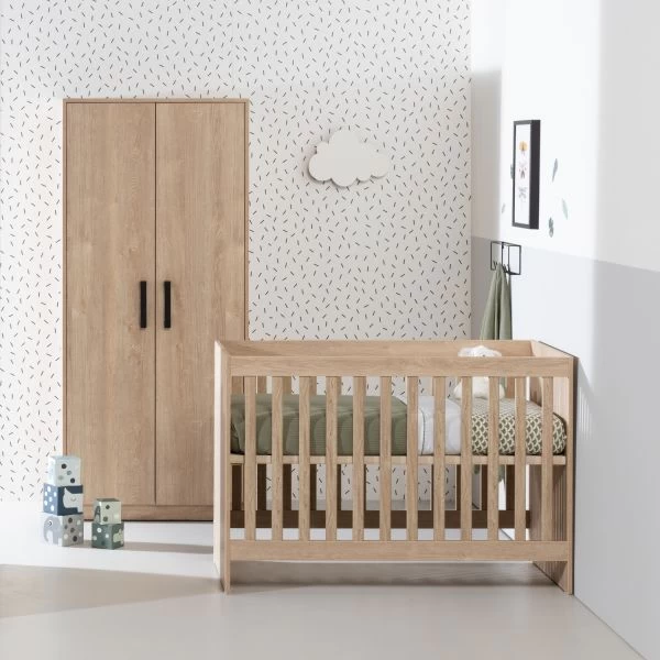 Europe Baby Nova Babykamer Eiken | Bed 60 X 120 Cm + Commode - Afbeelding 2