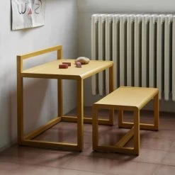 Ferm Living Little Architect Bureau - Geel -Kinder Producten Winkel fermLIVING SS23 LittleArchitectBench 1104267013 LittleArchitectDesk 1104267010 b94c