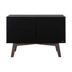 Kidsmill Sixties Commode Zwart Mat / Walnoot