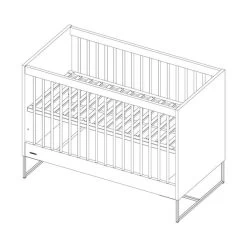 Kidsmill Modular 2 Babybed Mat Wit - Zwart - 60 X 120 Cm -Kinder Producten Winkel knipsel intense cot 60 x 120 black frame 1 b4ff