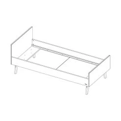 Kidsmill Sixties Bed Wit Mat / Walnoot 90 X 200 Cm -Kinder Producten Winkel knipsel sixties bed 90 x 200 9 0dc2