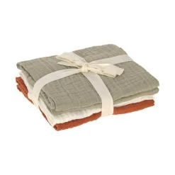 Laessig Swaddle Olive/Milky/Rust 3 Stuks -Kinder Producten Winkel laessig swaddle olivemilkyrust 3 stuks 1 46df