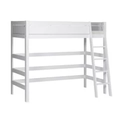 LIFETIME Kidsrooms Hoogslaper Luxe Schuine Trap Wit Gelakt