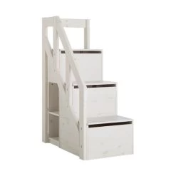 LIFETIME Kidsrooms Trap / Boekenkast Voor Halfhoogslaper Whitewash