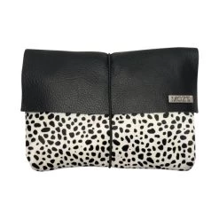 Mozz Bags Luieretui Black Baby Cheetah Wit