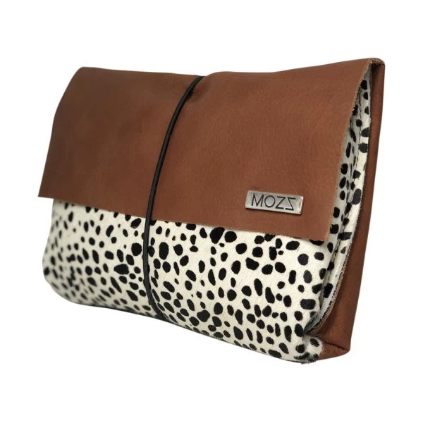 Mozz Bags Luieretui Cognac Baby Cheetah Wit 2 Mozz Bags Luieretui Cognac Baby Cheetah Wit - Afbeelding 2