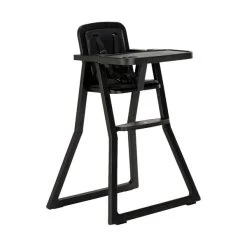 Puck Plain Kinderstoel Met Kussen Zwart