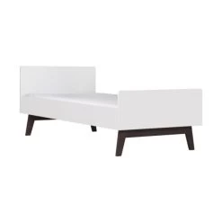 Kidsmill Sixties Bed Wit Mat / Walnoot 90 X 200 Cm