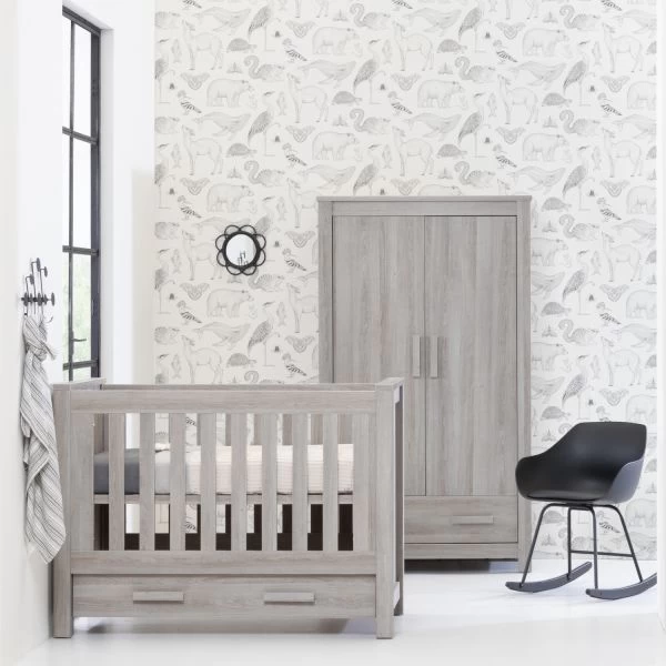 Europe Baby Juno Babykamer Grijs | Bed 60 X 120 Cm + Commode 2 Europe Baby Juno Babykamer Grijs | Bed 60 X 120 Cm + Commode - Afbeelding 2
