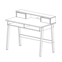 Vipack Kiddy Bureau Wit -Kinder Producten Winkel vipack kiddy bureau tekening 6057