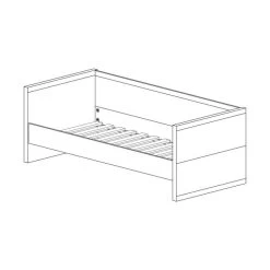 Vipack Lara Bedbank Wit 90 X 200 Cm -Kinder Producten Winkel vipack lara bed tekening aae8